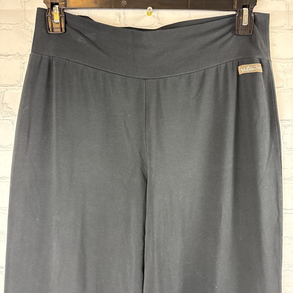 Matilda Jane XL Black Wide Leg Pants Artsy Boho Tiered Hem Relaxed Pull On - Picture 3 of 11